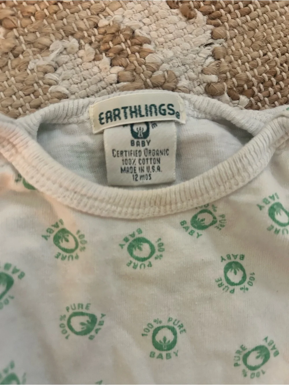 Earthlings Green Printed Baby One-Piece organic cotton
